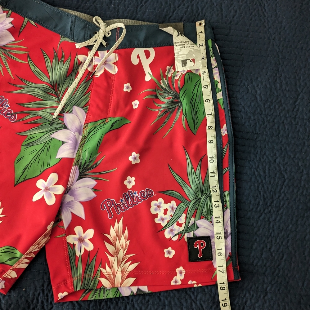 Hurley MLB Phantom Men 32 Inch Waist Philadelphia Phillies Boardshort 042025 - Picture 6 of 7